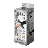 Пояс-трусики с насадкой Glamour - 17 см. - LOVETOY (А-Полимер) - купить с доставкой в Находке