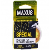 Презервативы с точками и рёбрами в пластиковом кейсе MAXUS Special - 3 шт. - Maxus - купить с доставкой в Находке