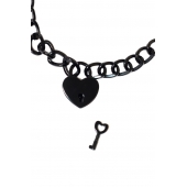 Черный ошейник Embrace с ключиком - Lola Games - купить с доставкой в Находке