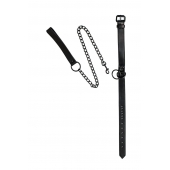 Черный ошейник Sin с поводком - Lola Games - купить с доставкой в Находке