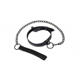 Черный ошейник Sin с поводком - Lola Games - купить с доставкой в Находке