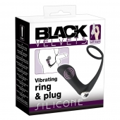 Черное эрекционное кольцо с анальной вибропробкой Vibrating Ring   Plug - Orion - в Находке купить с доставкой