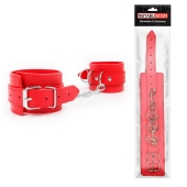 Красные оковы на регулируемых пряжках с карабином - Notabu - купить с доставкой в Находке