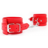 Красные оковы на регулируемых пряжках с карабином - Notabu - купить с доставкой в Находке
