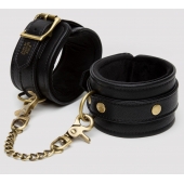 Черные оковы на ноги Bound to You Faux Leather Ankle Cuffs - Fifty Shades of Grey - купить с доставкой в Находке