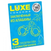 Презервативы  Заключенный из Алабамы  с ароматом банана - 3 шт. - Luxe - купить с доставкой в Находке