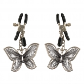 Зажимы на соски с бабочками Butterfly Nipple Clamps - Pipedream - купить с доставкой в Находке