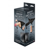 Черный пояс для женщин BEST SELECT с 3 насадками - LOVETOY (А-Полимер) - купить с доставкой в Находке