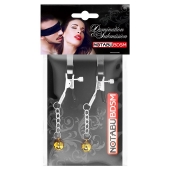 Оригинальные зажимы на соски с желтыми шариками - Notabu - купить с доставкой в Находке