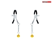 Оригинальные зажимы на соски с желтыми шариками - Notabu - купить с доставкой в Находке