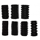 Набор из 7 черных насадок PENIS SLEEVES SET - Dream Toys - в Находке купить с доставкой
