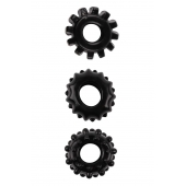Набор из 3 черных эрекционных колец SET OF 3 COCKRINGS - Dream Toys - в Находке купить с доставкой