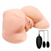 Телесная вибровагина Julie с 2 рабочими отверстиями - Baile - в Находке купить с доставкой