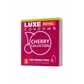 Презервативы с ароматом вишни LUXE Royal Cherry Collection - 3 шт. - Luxe - купить с доставкой в Находке