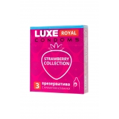 Презервативы с ароматом клубники LUXE Royal Strawberry Collection - 3 шт. - Luxe - купить с доставкой в Находке