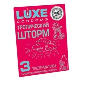 Презервативы с ароматом тропический фруктов  Тропический шторм  - 3 шт. - Luxe - купить с доставкой в Находке