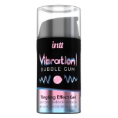 Жидкий интимный гель с эффектом вибрации Vibration! Bubble Gum - 15 мл. - INTT - купить с доставкой в Находке