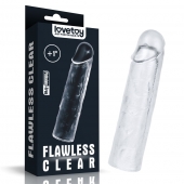 Прозрачная насадка-удлинитель Flawless Clear Penis Sleeve Add 1 - 15,5 см. - Lovetoy - в Находке купить с доставкой