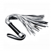 Серебристая плетка Struggle My Flogger с черной ручкой - 45 см. - Lovetoy - купить с доставкой в Находке