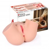 Телесный мастурбатор-полуторс ONAHOLE 01 с двумя любовными отверстиями - KOKOS - в Находке купить с доставкой