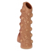 Телесная насадка с бугорками и открытой головкой Nude Sleeve L - 14 см. - KOKOS - в Находке купить с доставкой