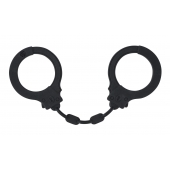 Черные силиконовые наручники Suppression - Lola Games - купить с доставкой в Находке