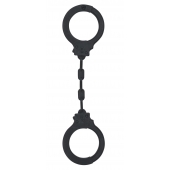 Черные силиконовые наручники Suppression - Lola Games - купить с доставкой в Находке