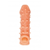 Телесная закрытая насадка с пупырышками Cock Sleeve Size M - 15,6 см. - KOKOS - в Находке купить с доставкой