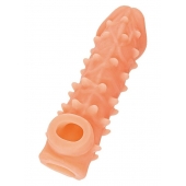 Телесная закрытая насадка с пупырышками Cock Sleeve Size L - 17,6 см. - KOKOS - в Находке купить с доставкой