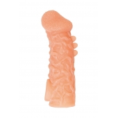 Телесная закрытая насадка с шершавой головкой Cock Sleeve Size L - 17,6 см. - KOKOS - в Находке купить с доставкой