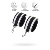 Серебристо-черные наручники Anonymo - ToyFa - купить с доставкой в Находке