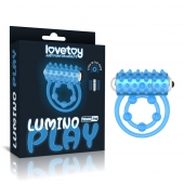 Голубое, светящееся в темноте виброкольцо Lumino Play Vibrating Penis Ring - Lovetoy - в Находке купить с доставкой