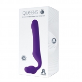 Фиолетовый безремневой страпон Queens L - Adrien Lastic - купить с доставкой в Находке