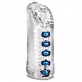 Прозрачный мастурбатор-вагина с 5 стимулирующими бусинами Snatch - Blush Novelties - в Находке купить с доставкой