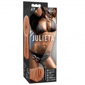 Мастурбатор-вагина цвета карамели Julieta с вибрацией - Blush Novelties - в Находке купить с доставкой