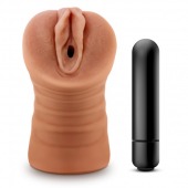 Мастурбатор-вагина цвета карамели Julieta с вибрацией - Blush Novelties - в Находке купить с доставкой