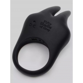 Черное эрекционное виброкольцо Sensation Rechargeable Vibrating Rabbit Love Ring - Fifty Shades of Grey - в Находке купить с доставкой