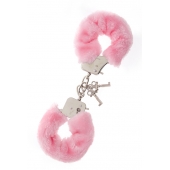 Металлические наручники с розовой меховой опушкой METAL HANDCUFF WITH PLUSH PINK - Dream Toys - купить с доставкой в Находке