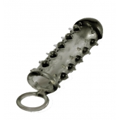 Дымчатая стимулирующая насадка с закрытой головкой SAMURAI PENIS SLEEVE BLACK - 14,5 см. - NMC - в Находке купить с доставкой
