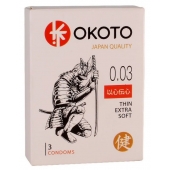 Тонкие презервативы OKOTO Thin Extra Soft - 3 шт. - Sitabella - купить с доставкой в Находке