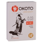 Ультратонкие презервативы OKOTO Ultra Thin - 3 шт. - Sitabella - купить с доставкой в Находке