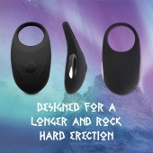 Черное эрекционное виброкольцо Thor Cockring - FeelzToys - в Находке купить с доставкой