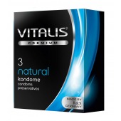 Классические презервативы VITALIS PREMIUM natural - 3 шт. - Vitalis - купить с доставкой в Находке