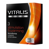 Презервативы VITALIS PREMIUM stimulation   warming с согревающим эффектом - 3 шт. - Vitalis - купить с доставкой в Находке