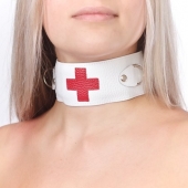 Ошейник с кольцами и красным крестом - Sitabella - купить с доставкой в Находке