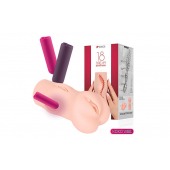 Телесный вибромастурбатор-вагина Dream Auto - KOKOS - в Находке купить с доставкой