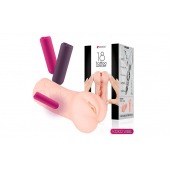 Телесный вибромастурбатор-вагина Tattoo Auto - KOKOS - в Находке купить с доставкой