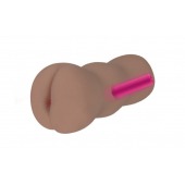 Коричневый вибромастурбатор-анус TONGGGO-Black Angel Auto - KOKOS - в Находке купить с доставкой