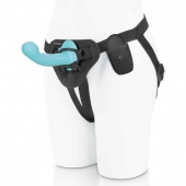 Голубая изогнутая насадка 6in Remote Control Ripple P-Spot G-Spot на черных трусиках - 16 см. - Pegasus - купить с доставкой в Находке