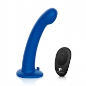 Синяя насадка Remote Control P-Spot G-Spot с черными трусиками - 20 см. - Pegasus - купить с доставкой в Находке